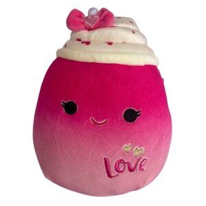 8" Squishmallows Cinnamon The Pink Love Yoghurt Plush Stuffed Animal Soft Toy